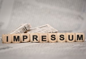 Impressum - alte Zeitung